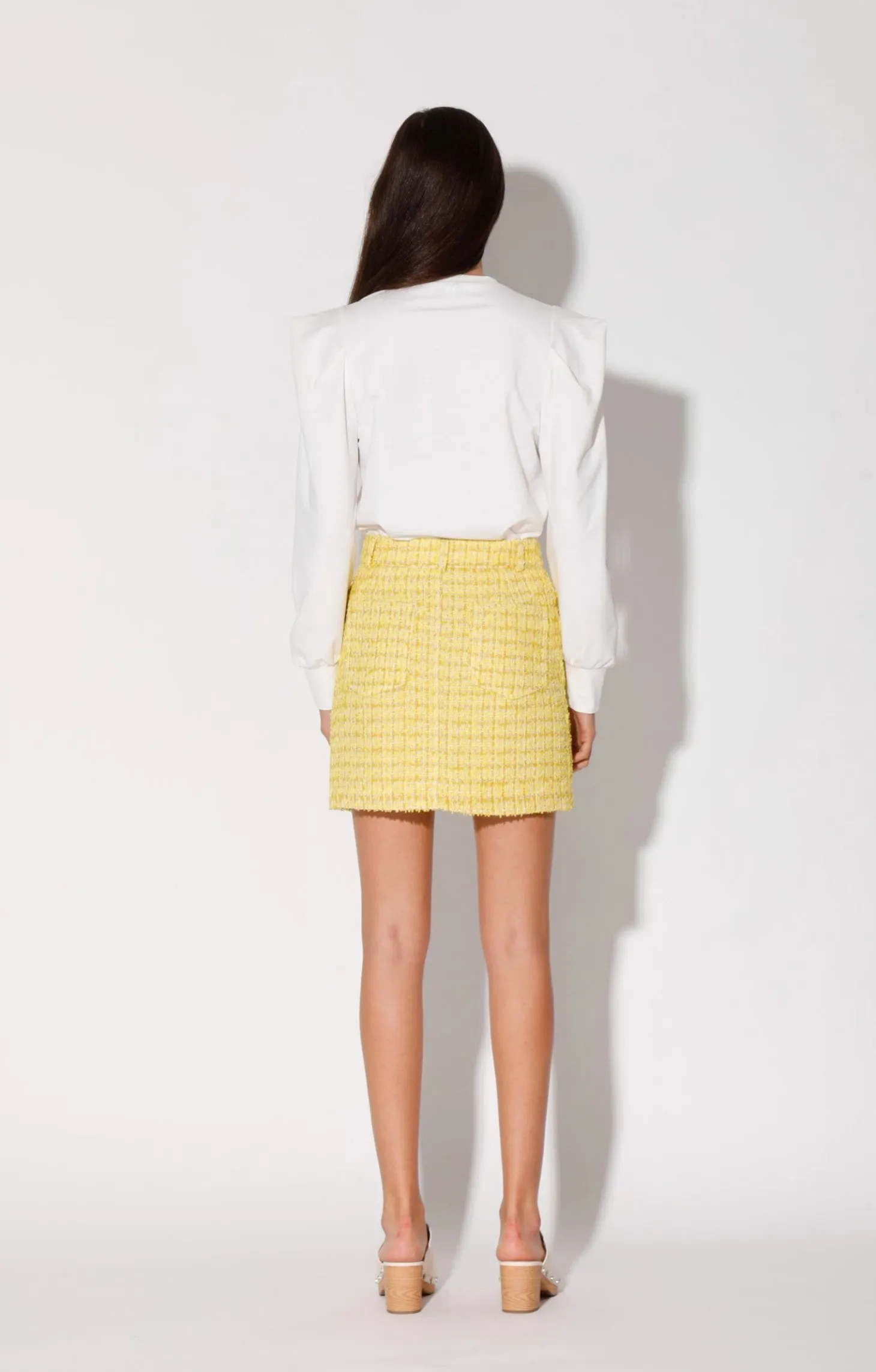 Alicia Skirt, Sunshine Tweed>Walter Baker New