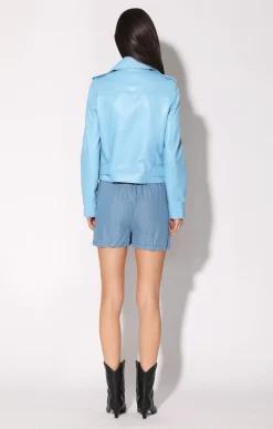 Allison Jacket, Sky Blue-Leather><noscript><img width=