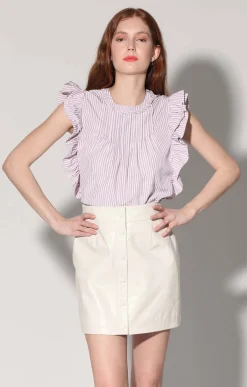 Amy Skirt, Oyster Patent-Leather>Walter Baker Best