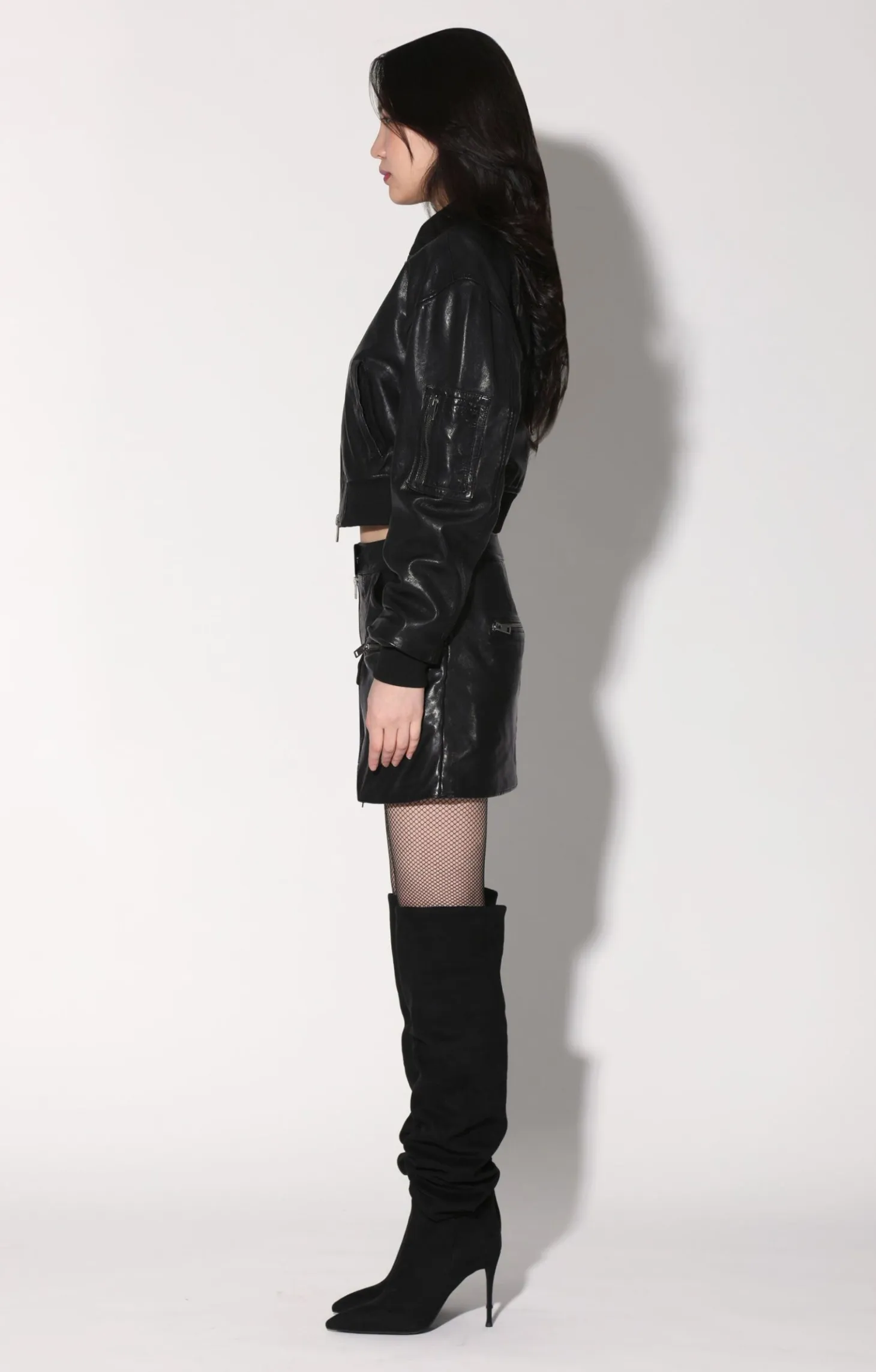 Andrea Jacket, Black-Leather>Walter Baker Shop