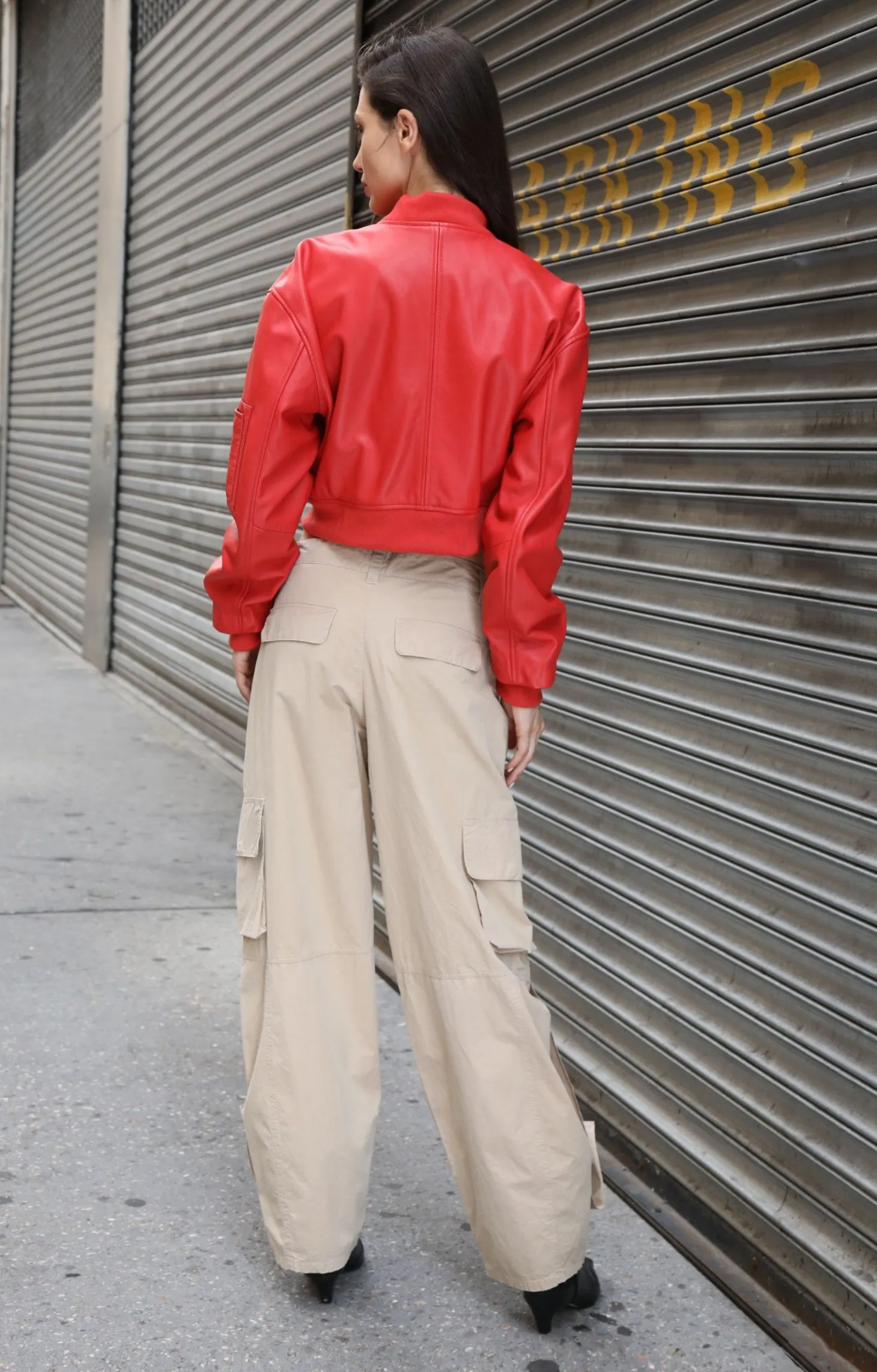 Andrea Jacket, Scarlet-Leather>Walter Baker Store