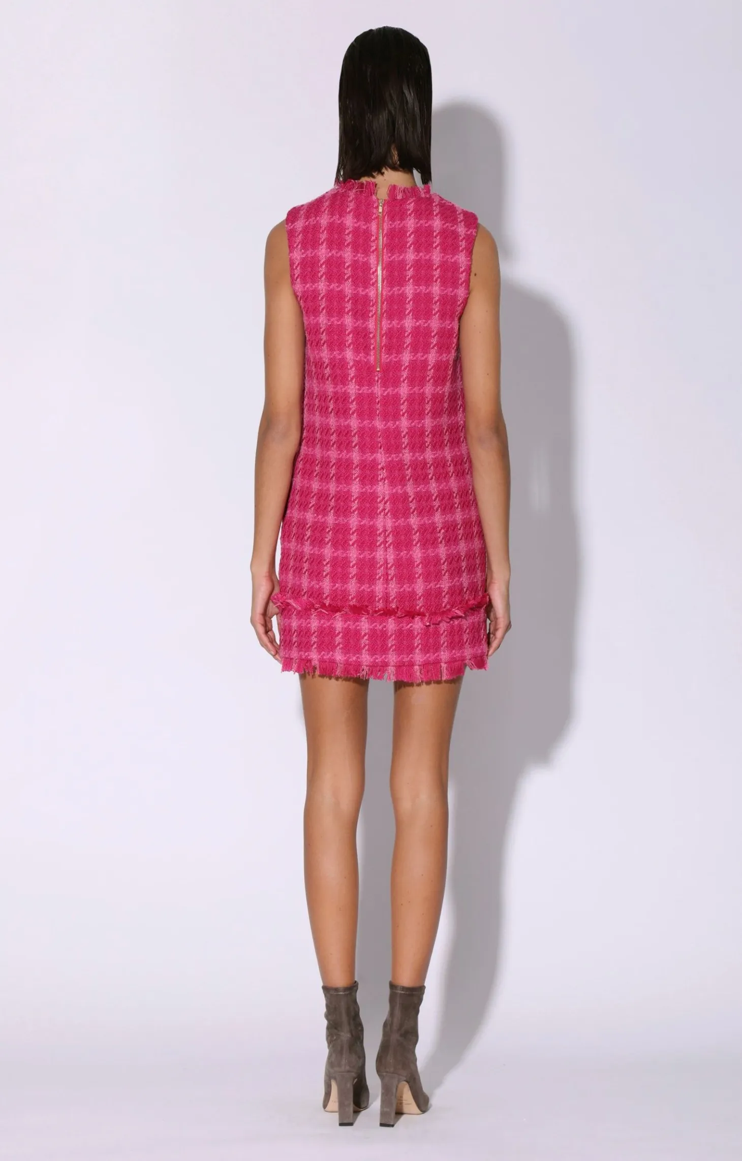 Bethani Dress, Magenta Electric Tweed>Walter Baker Store