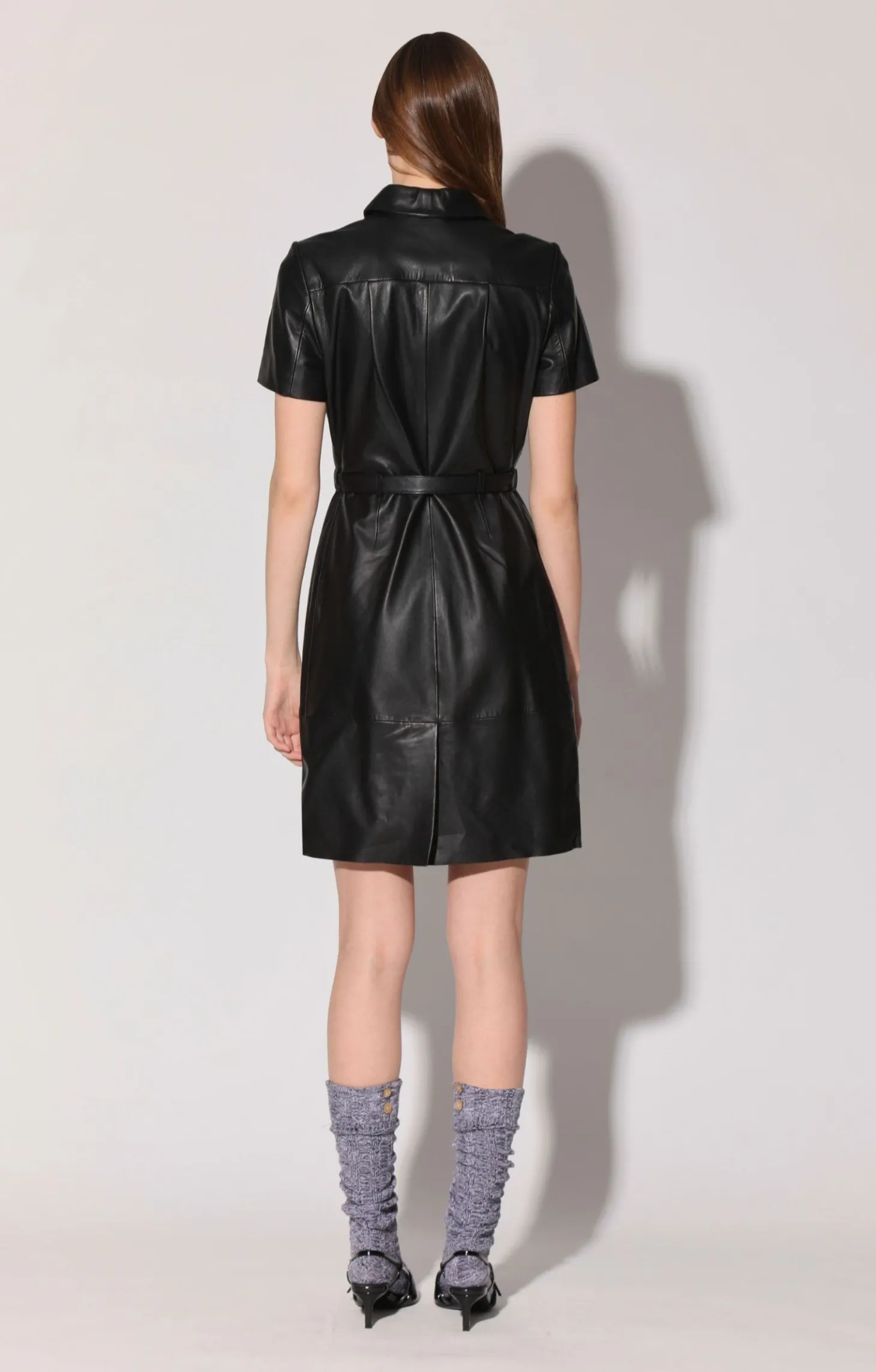 Chloe Dress, Black-Leather>Walter Baker Clearance