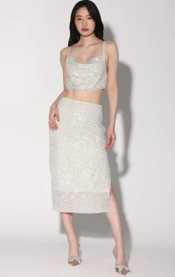 Crista Skirt, Ice Sequin>Walter Baker Discount