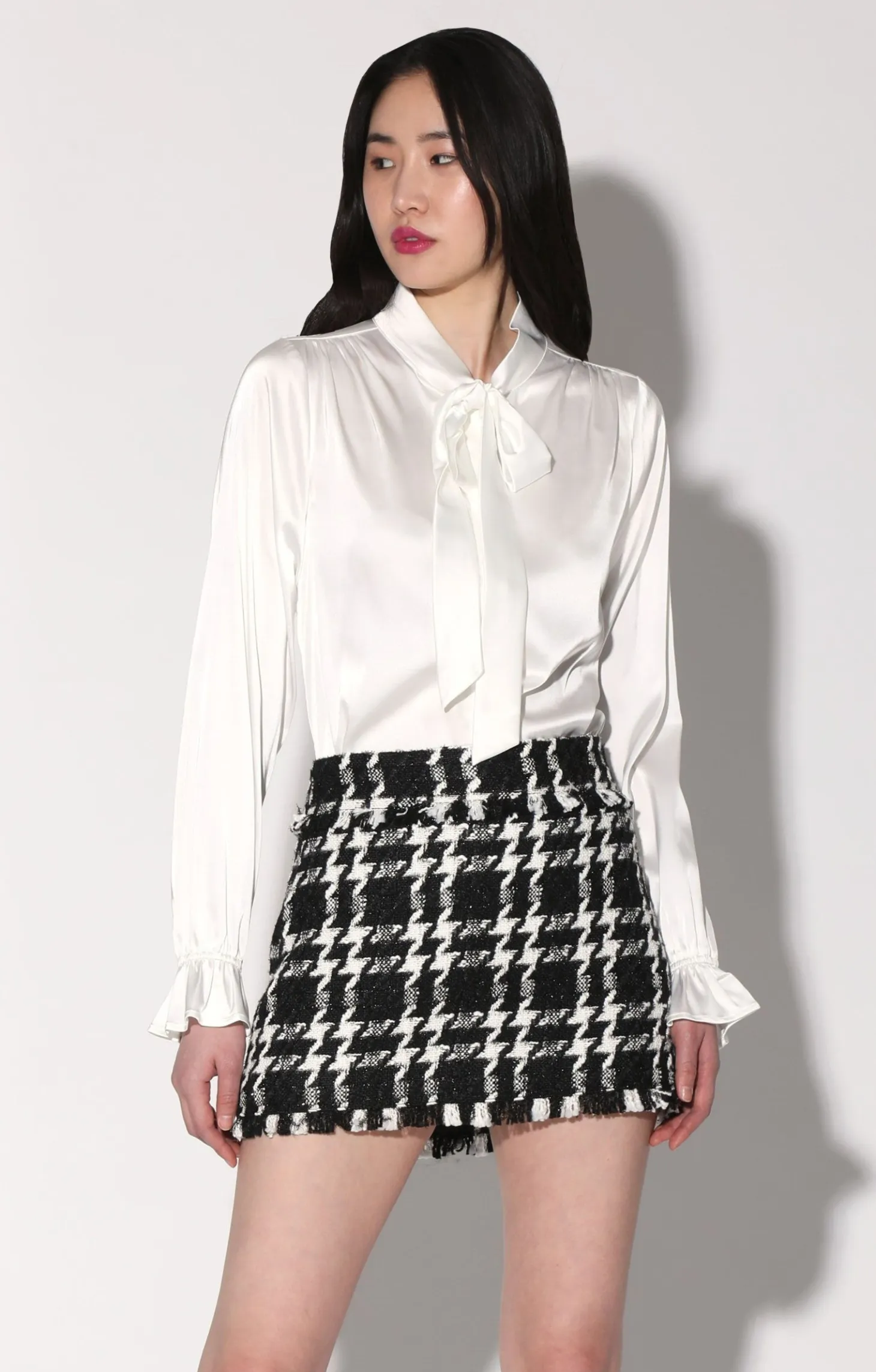 Della Skirt, Heritage Tweed Black>Walter Baker Hot