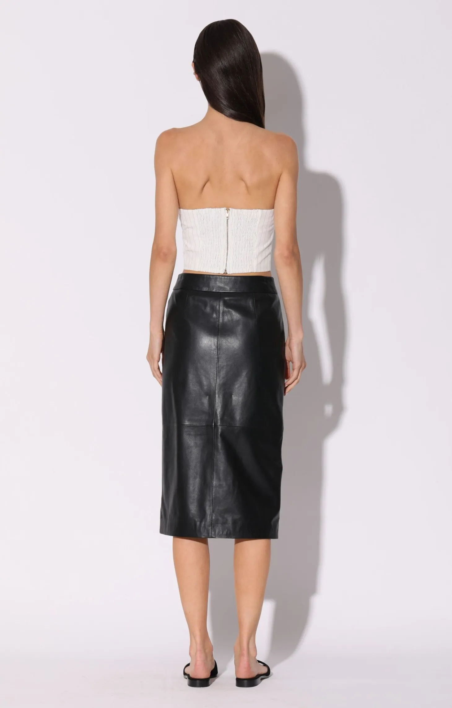 Galette Skirt, Black-Leather>Walter Baker Outlet