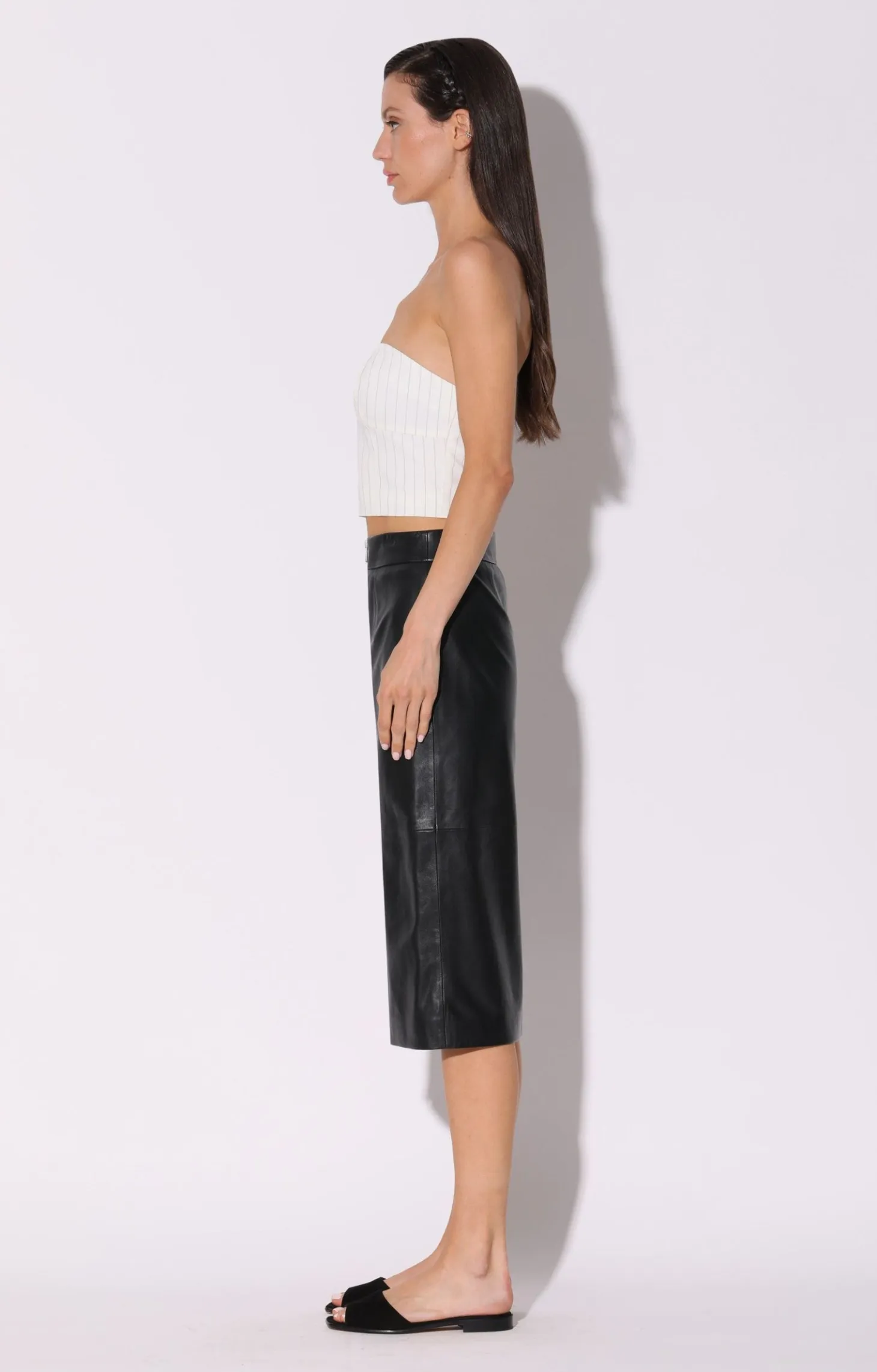 Galette Skirt, Black-Leather>Walter Baker Outlet