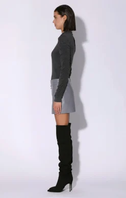 Gavriel Skirt, Granite-Leather><noscript><img width=