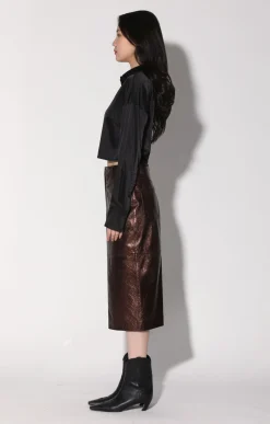 Glynice Skirt, Bronze Leather><noscript><img width=