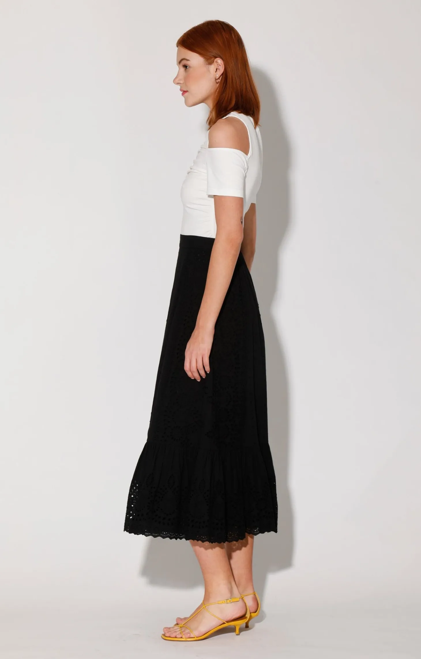 Hilani Skirt, Samba Eyelet>Walter Baker New