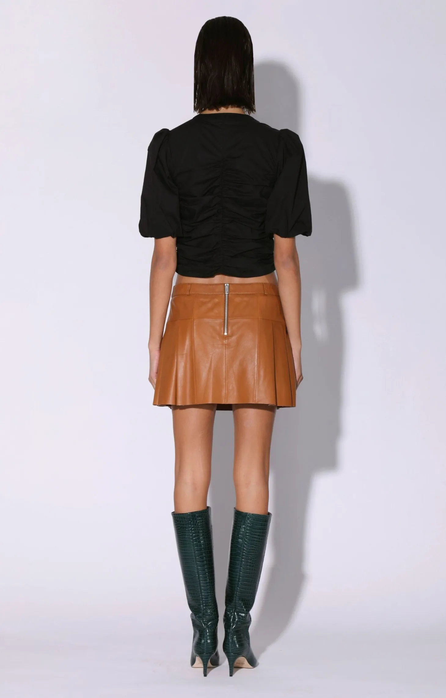 Izzie Skirt, Camel-Leather>Walter Baker Best