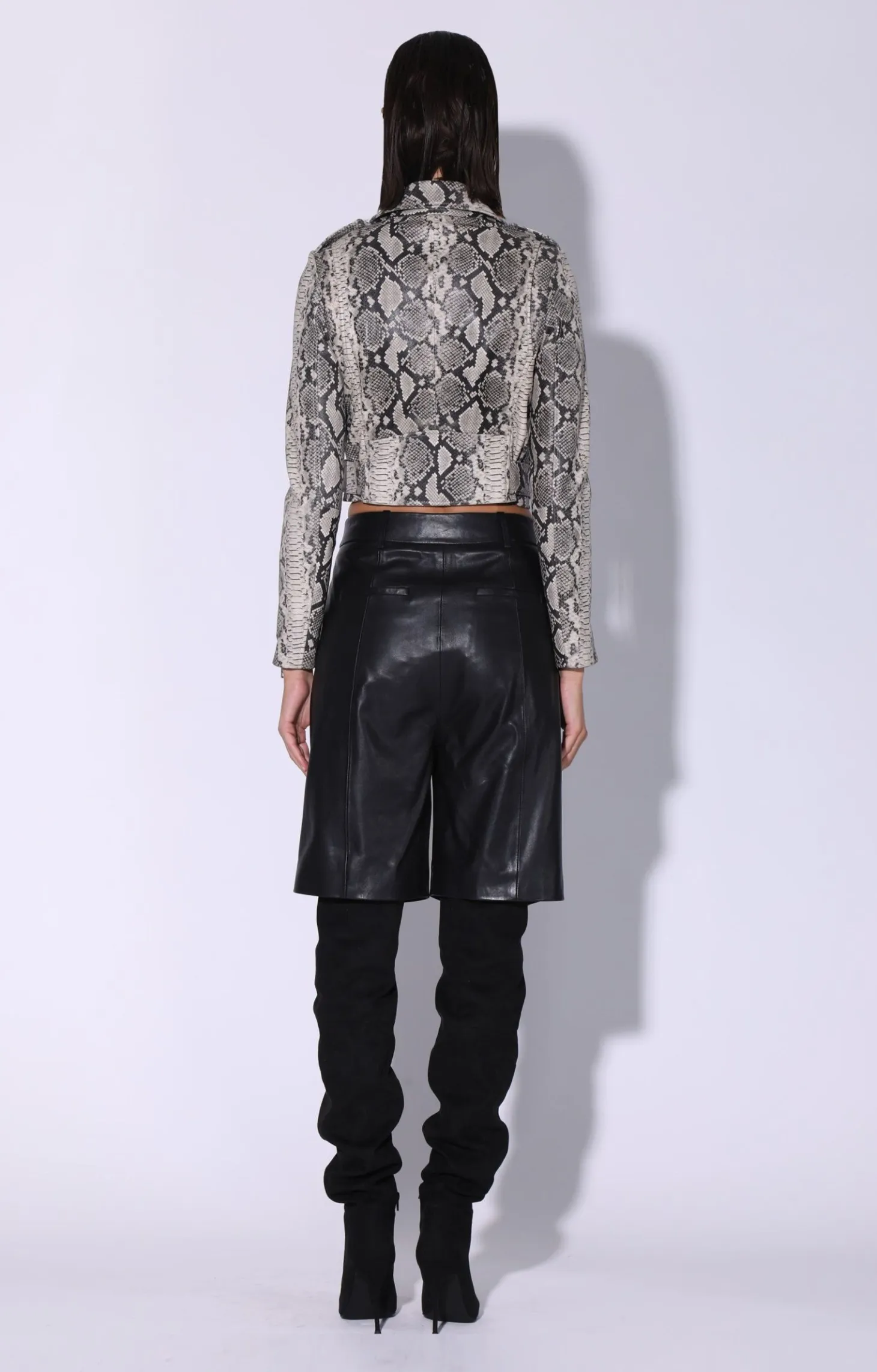 Jase Jacket, Grey Snake-Leather>Walter Baker Shop