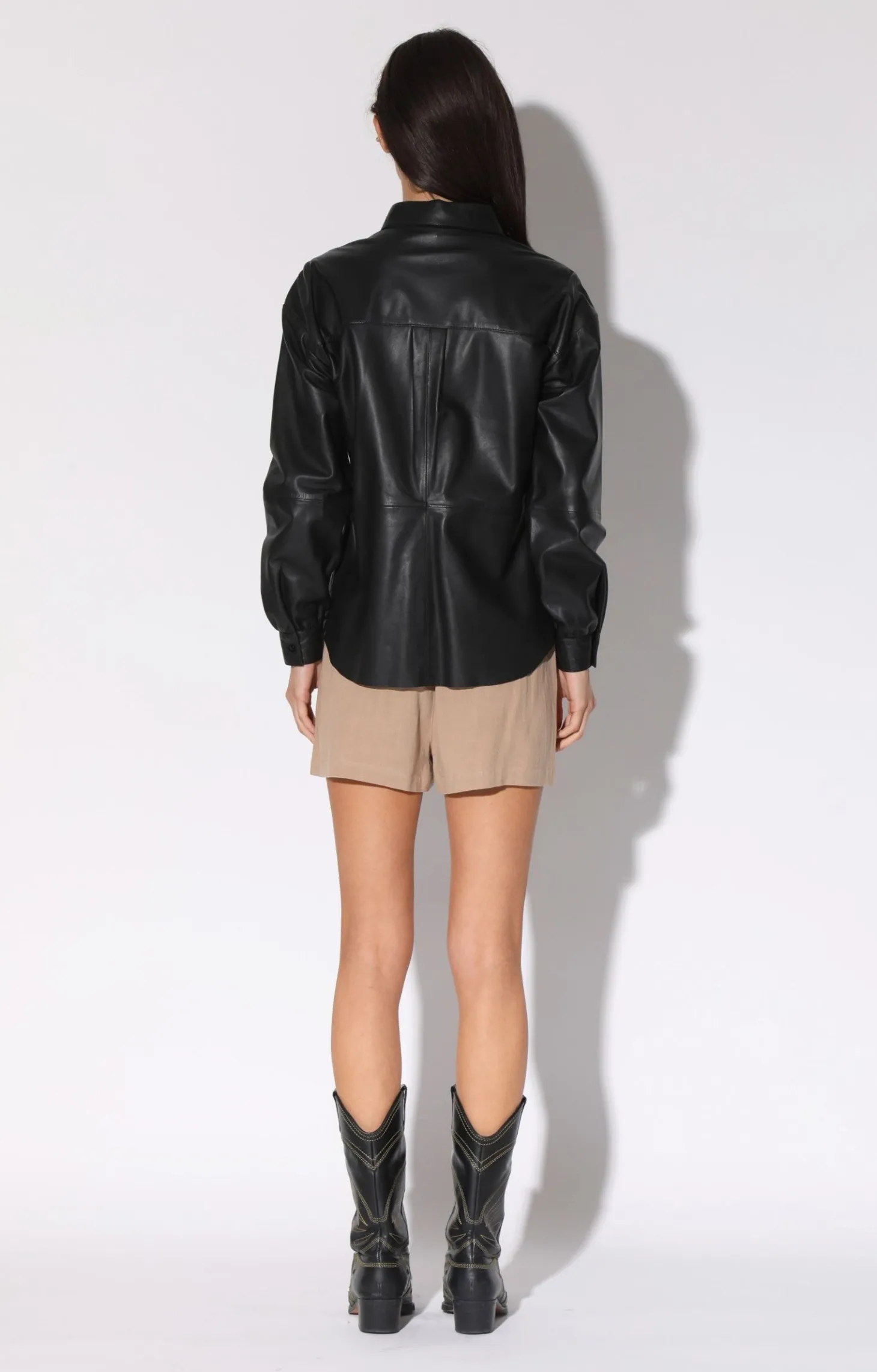 Jaycee Top, Black-Leather>Walter Baker Shop