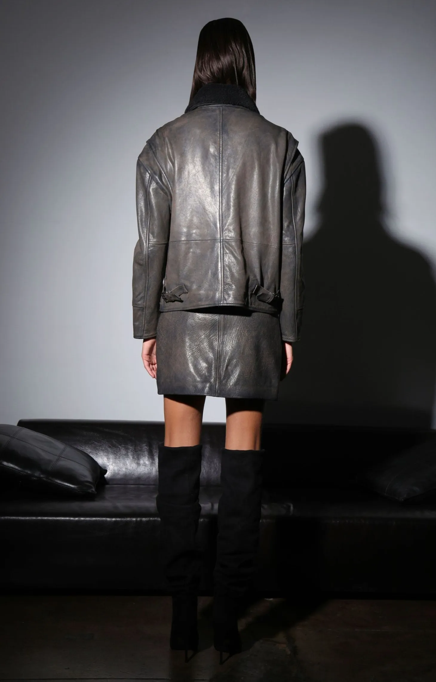 Jonah Jacket, Mustang-Leather>Walter Baker Cheap