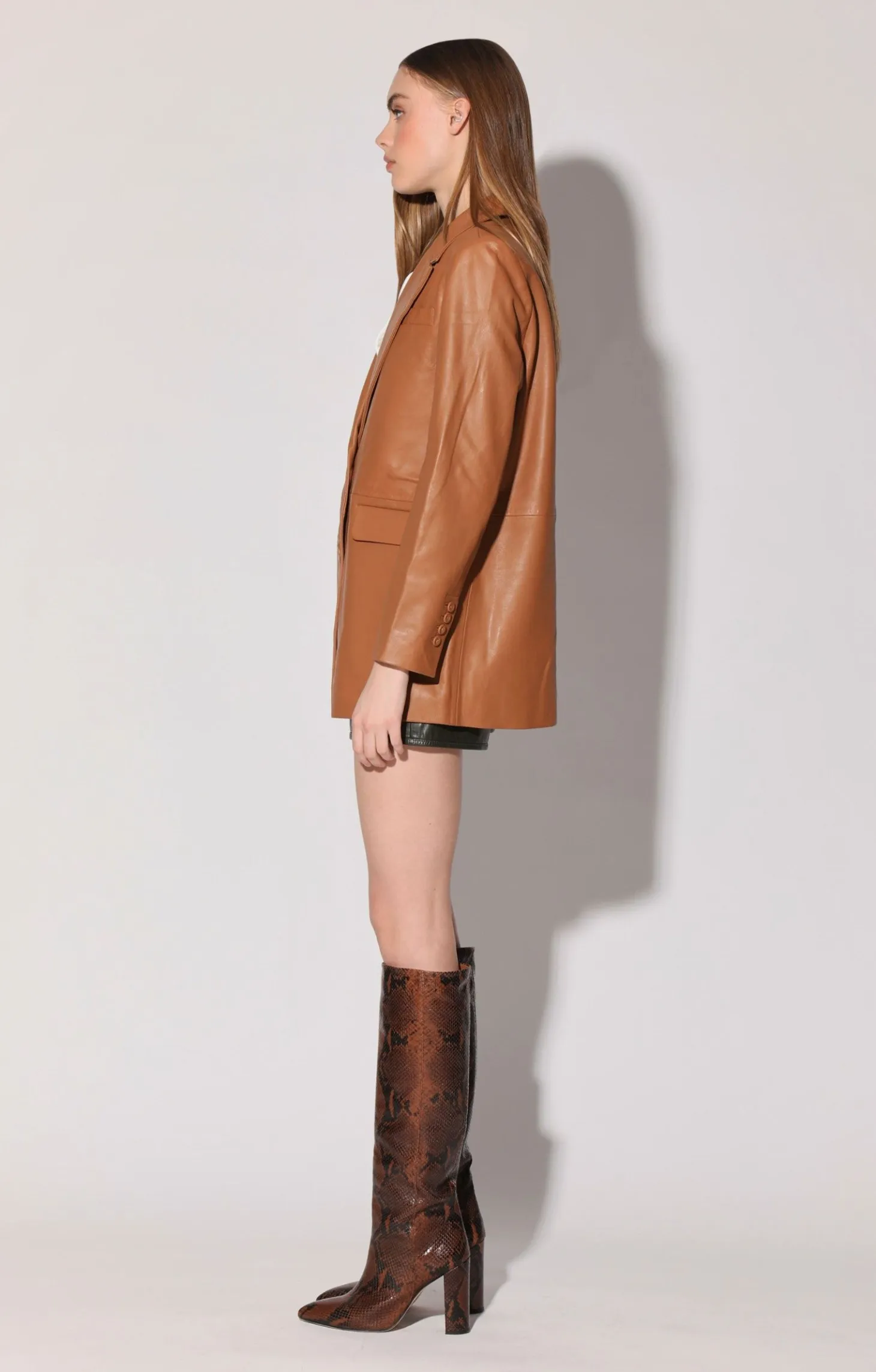 Kiki Blazer, Camel-Leather>Walter Baker Cheap