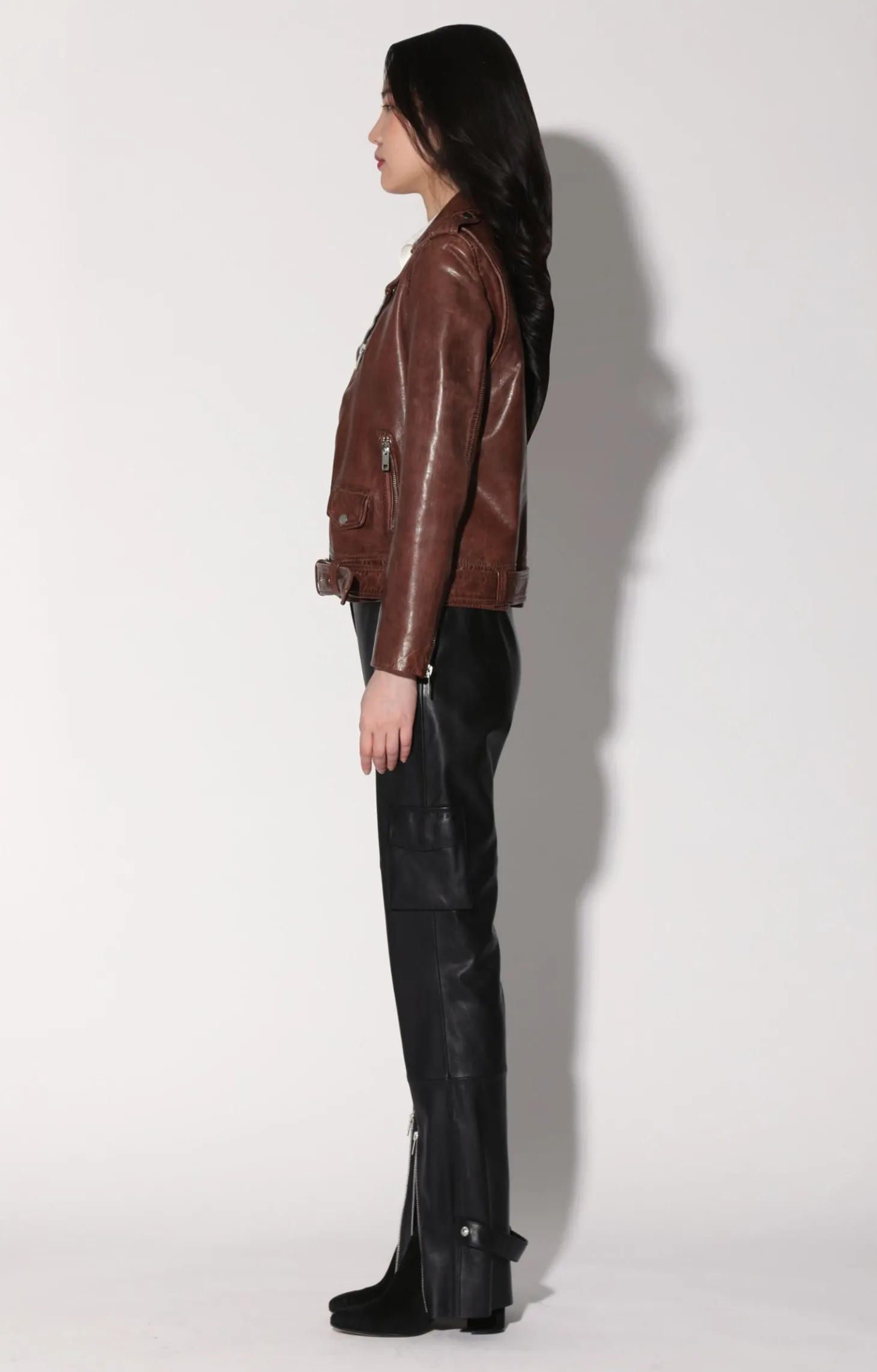 Kingsley Jacket, Walnut-Leather>Walter Baker Outlet