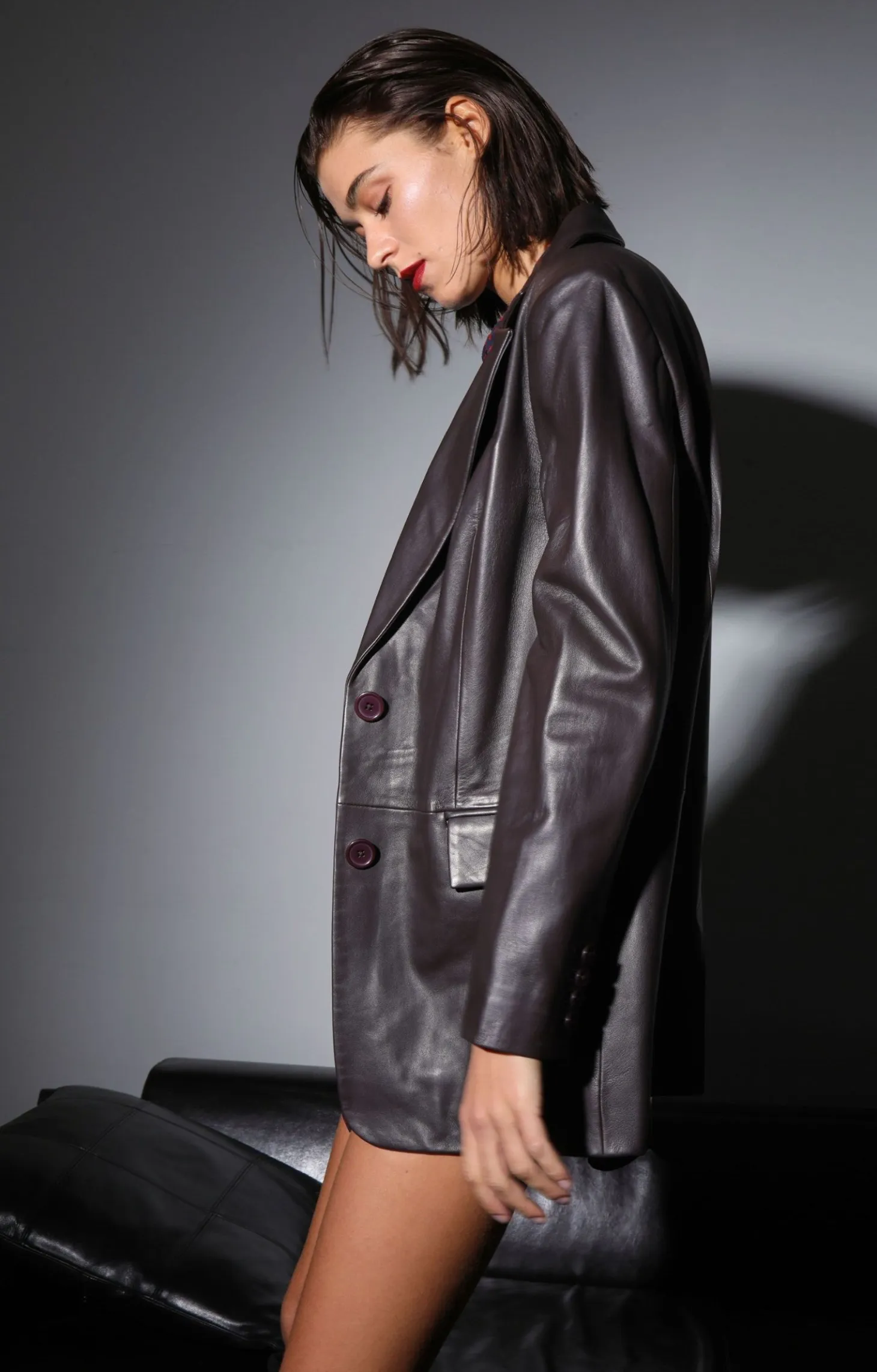 Kira Blazer, Mocha-Leather>Walter Baker Flash Sale