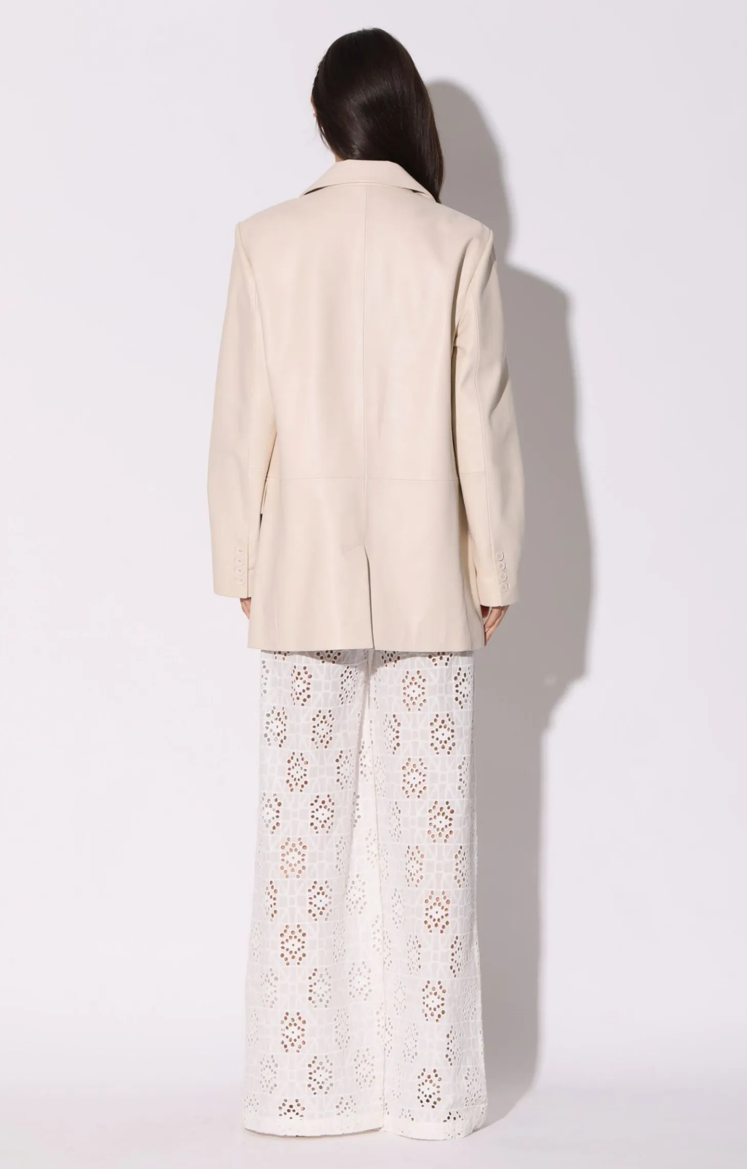 Kira Blazer, Oyster-Leather>Walter Baker Outlet