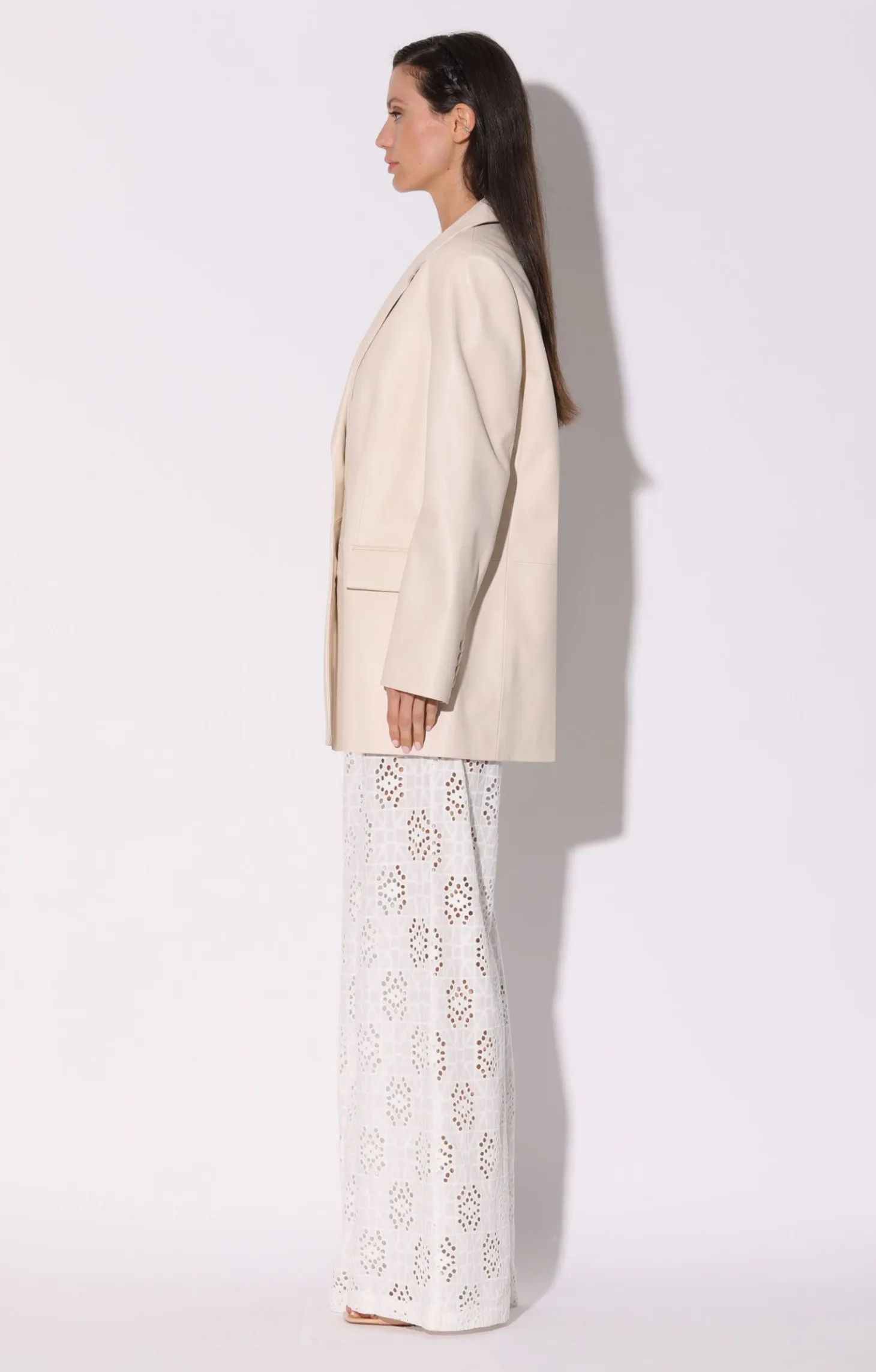 Kira Blazer, Oyster-Leather>Walter Baker Cheap