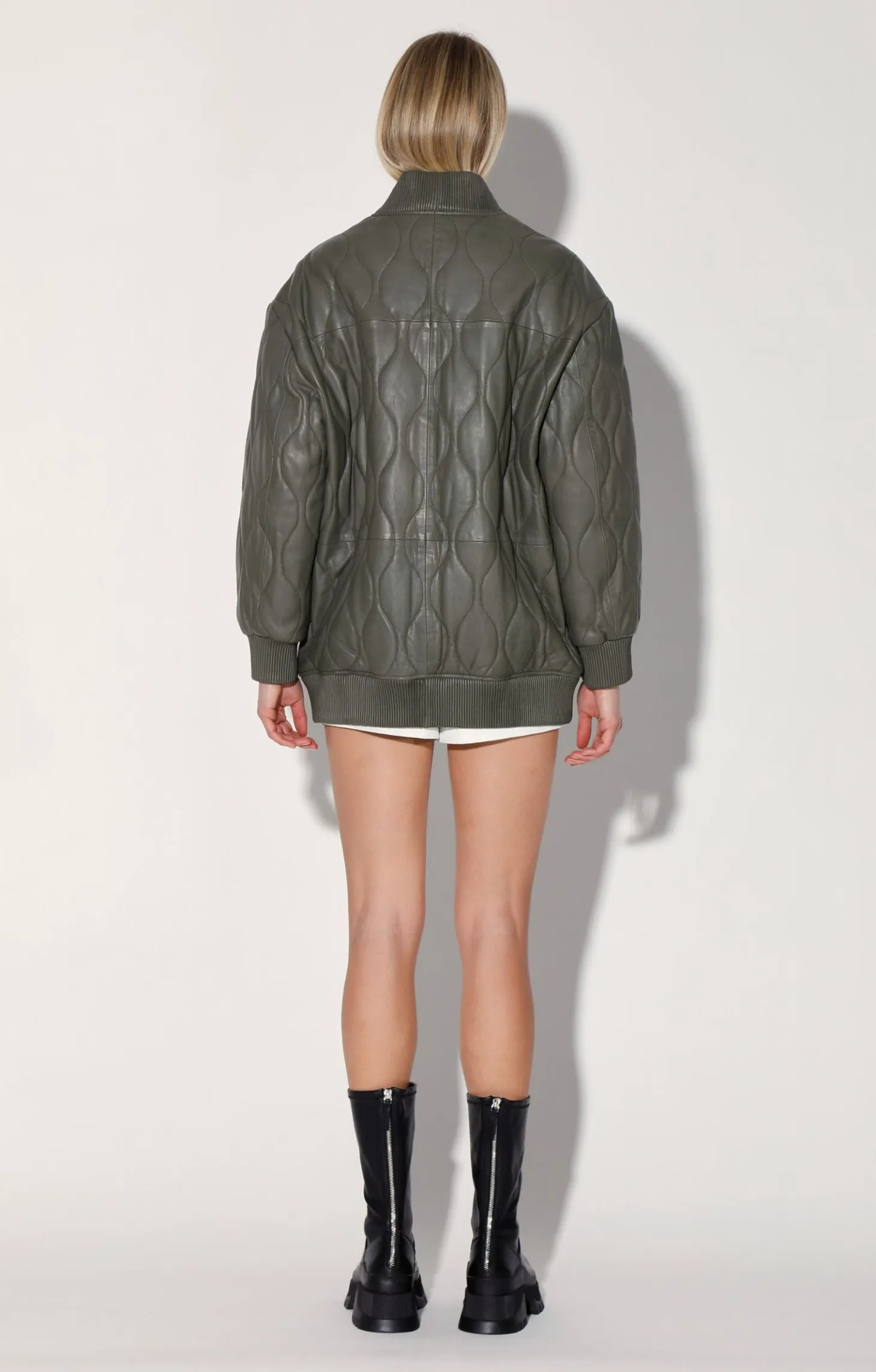 Kyrie Jacket, Army-Puffer Leather>Walter Baker Cheap