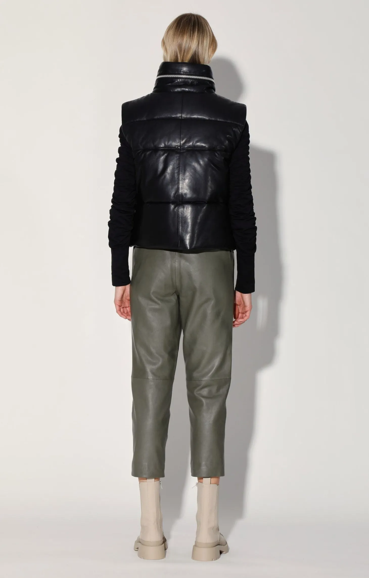 Landon Vest, Black-Puffer Leather>Walter Baker Best