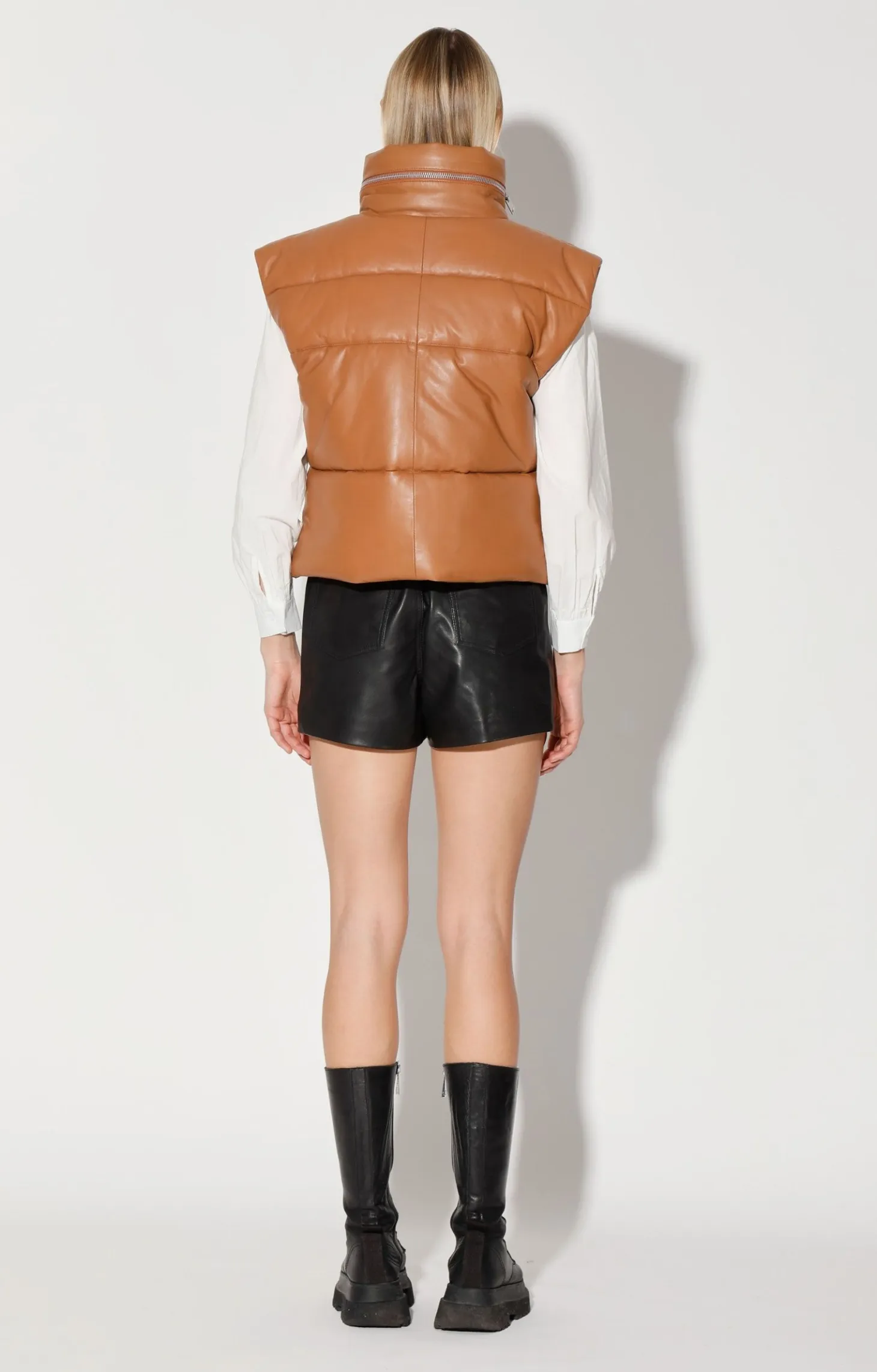 Landon Vest, Camel-Puffer Leather>Walter Baker Hot