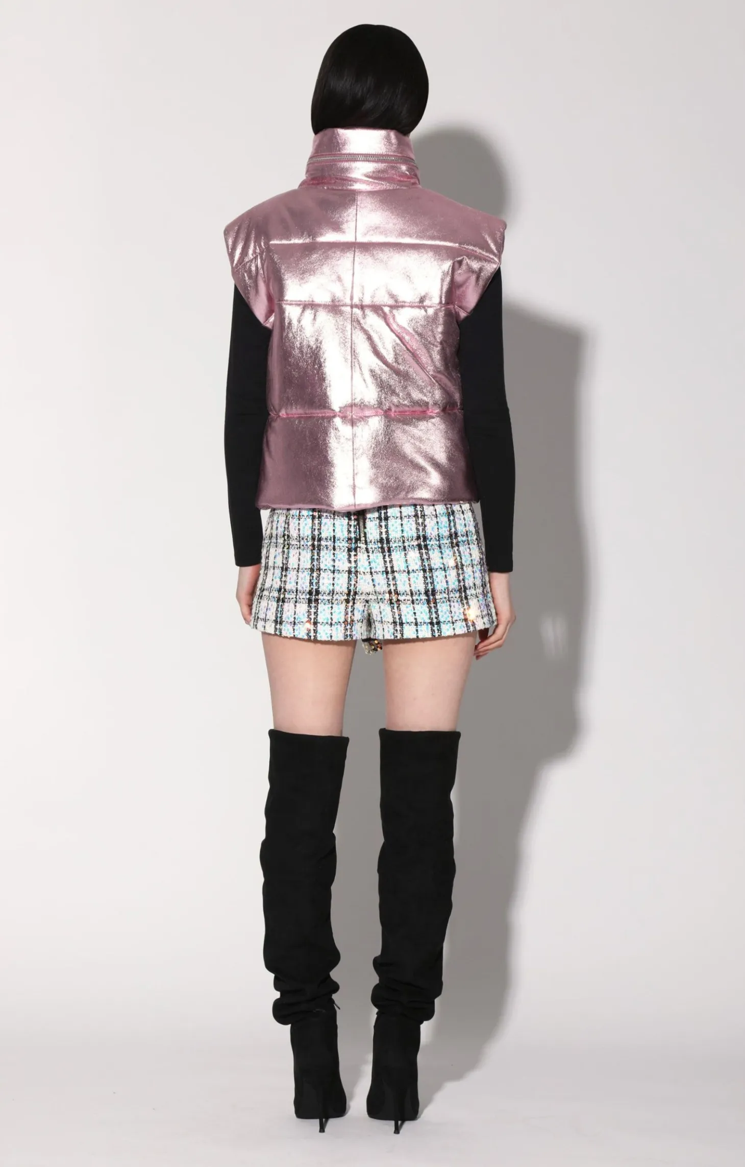 Landon Vest, Pink Frost Metallic-Leather>Walter Baker Best