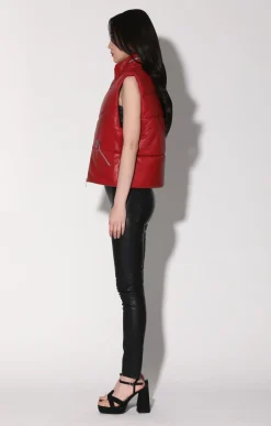 Landon Vest, Red-Puffer Leather><noscript><img width=