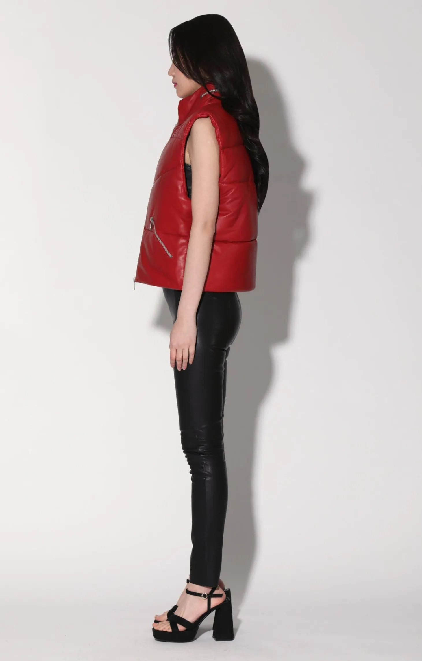 Landon Vest, Red-Puffer Leather>Walter Baker Hot
