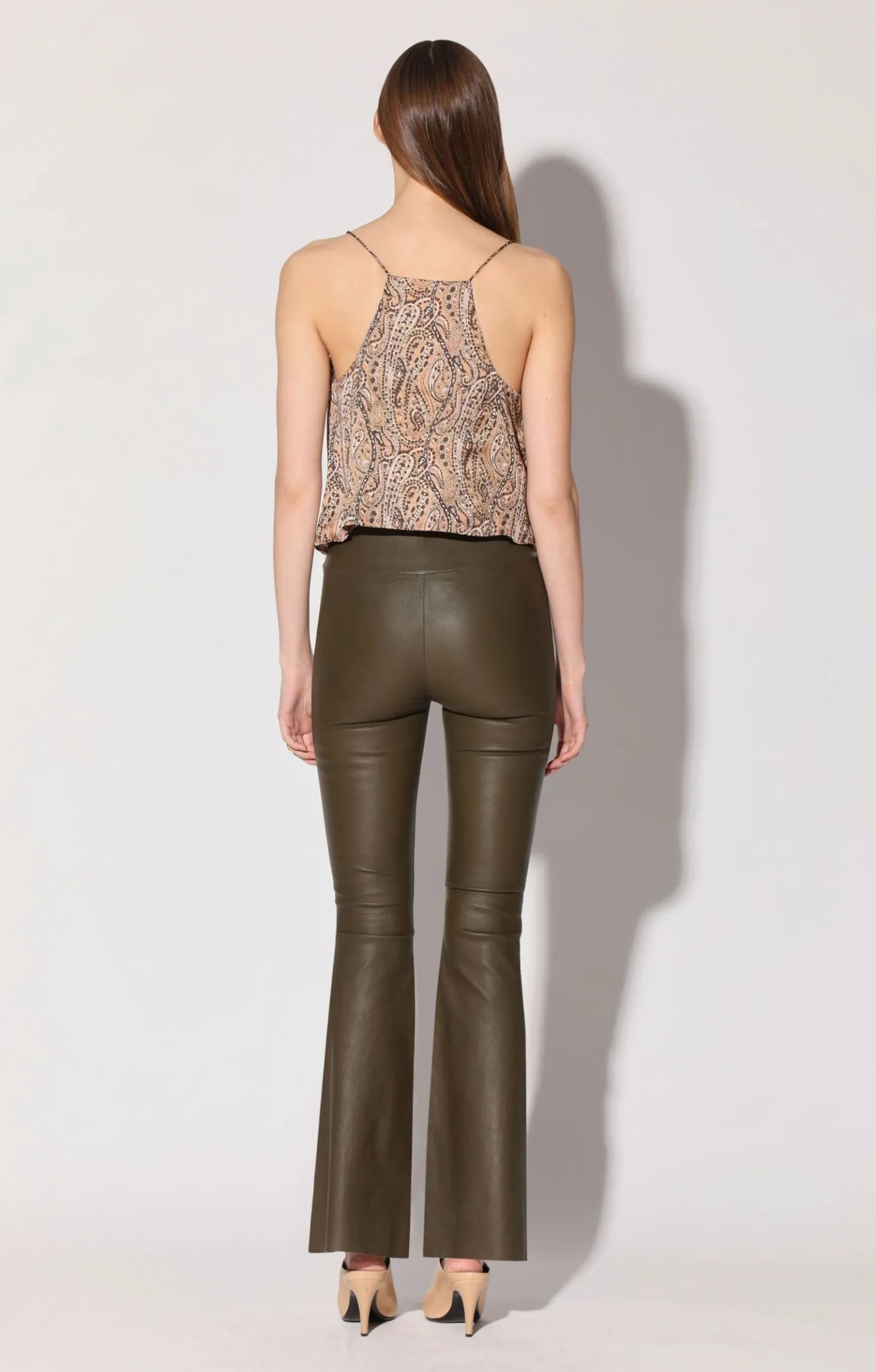 Lexie Pant, Moss-Stretch Leather>Walter Baker Outlet