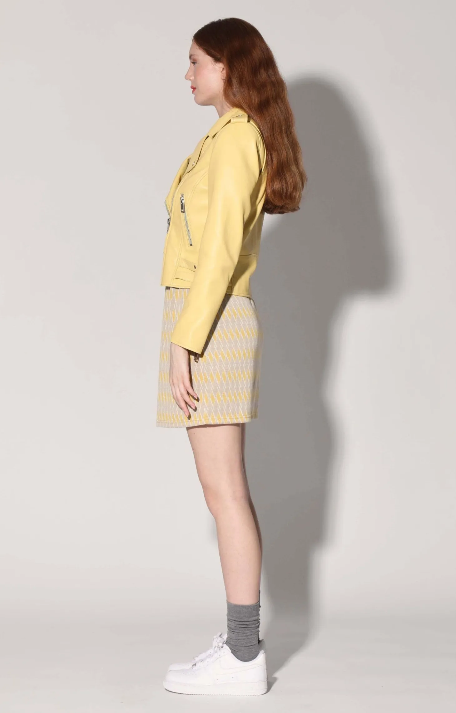 Liz Jacket, Pale Yellow-Leather>Walter Baker Flash Sale