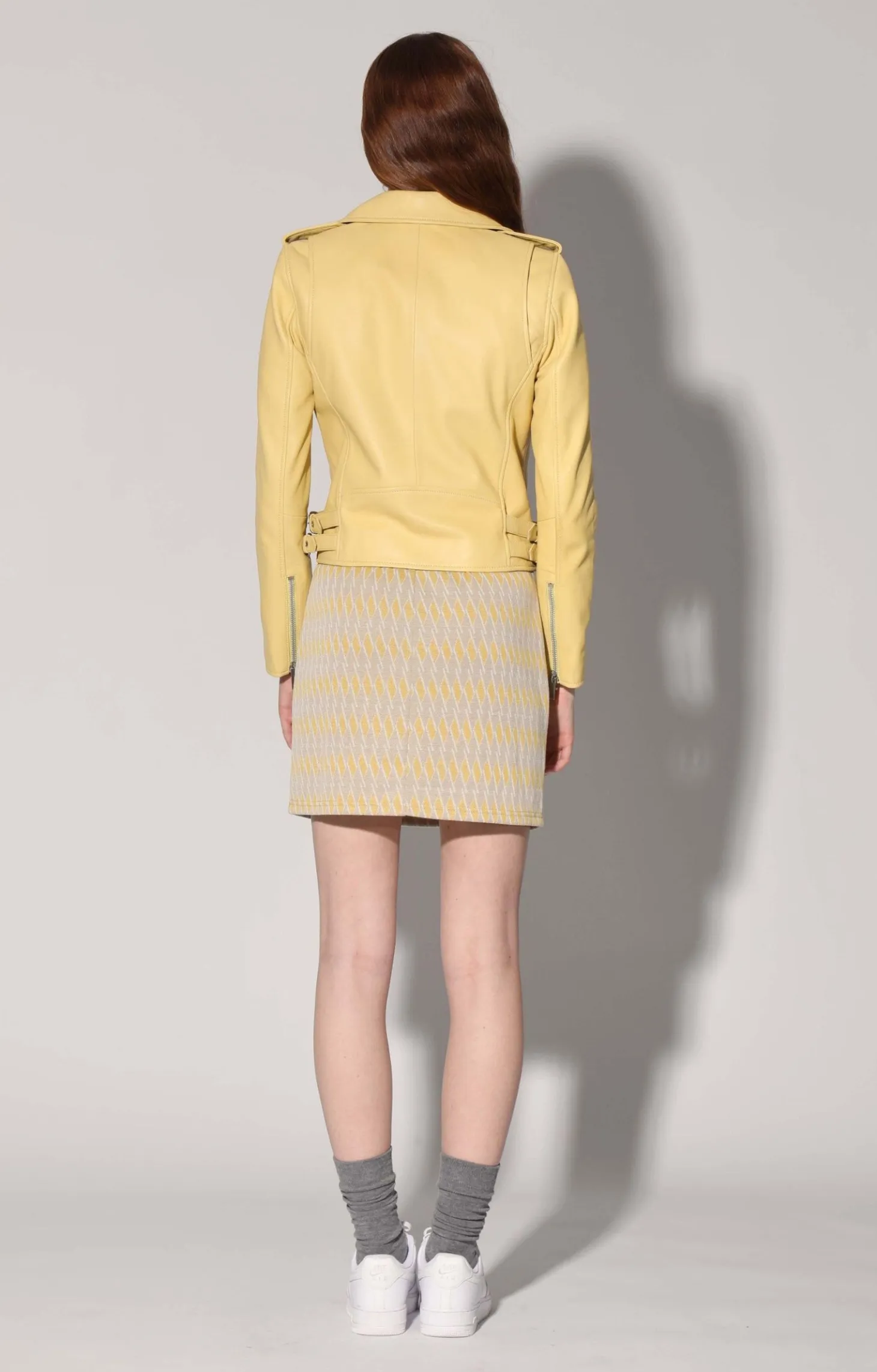 Liz Jacket, Pale Yellow-Leather>Walter Baker Flash Sale