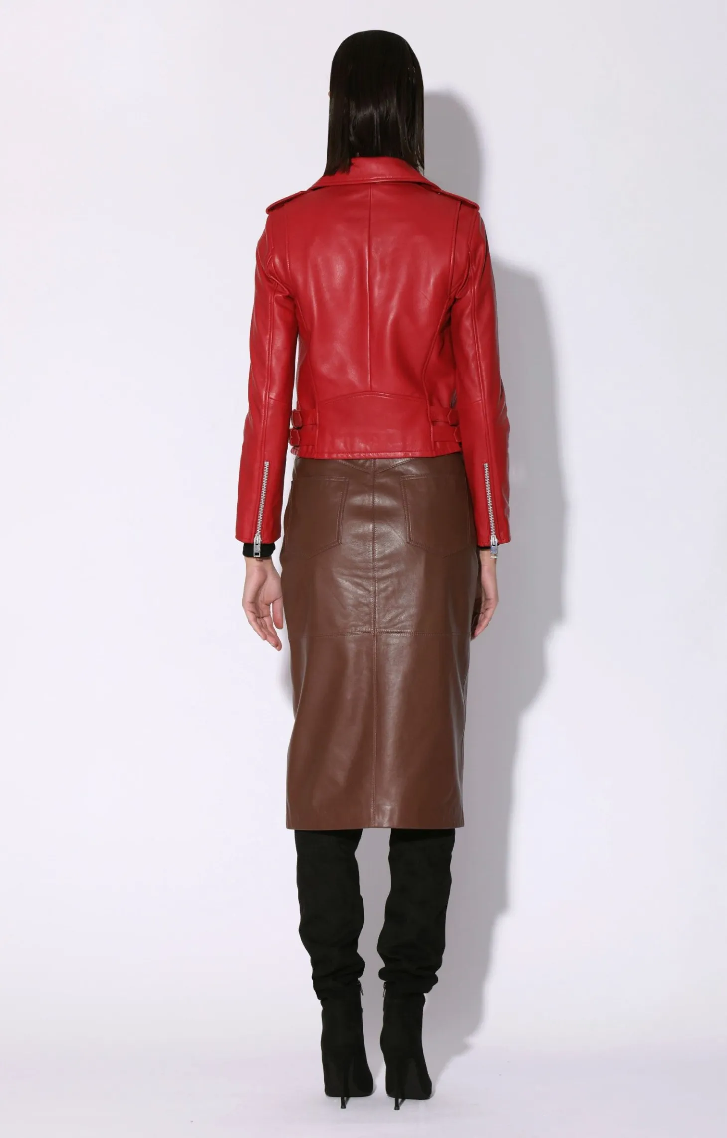 Liz Jacket, Red-Leather>Walter Baker Clearance