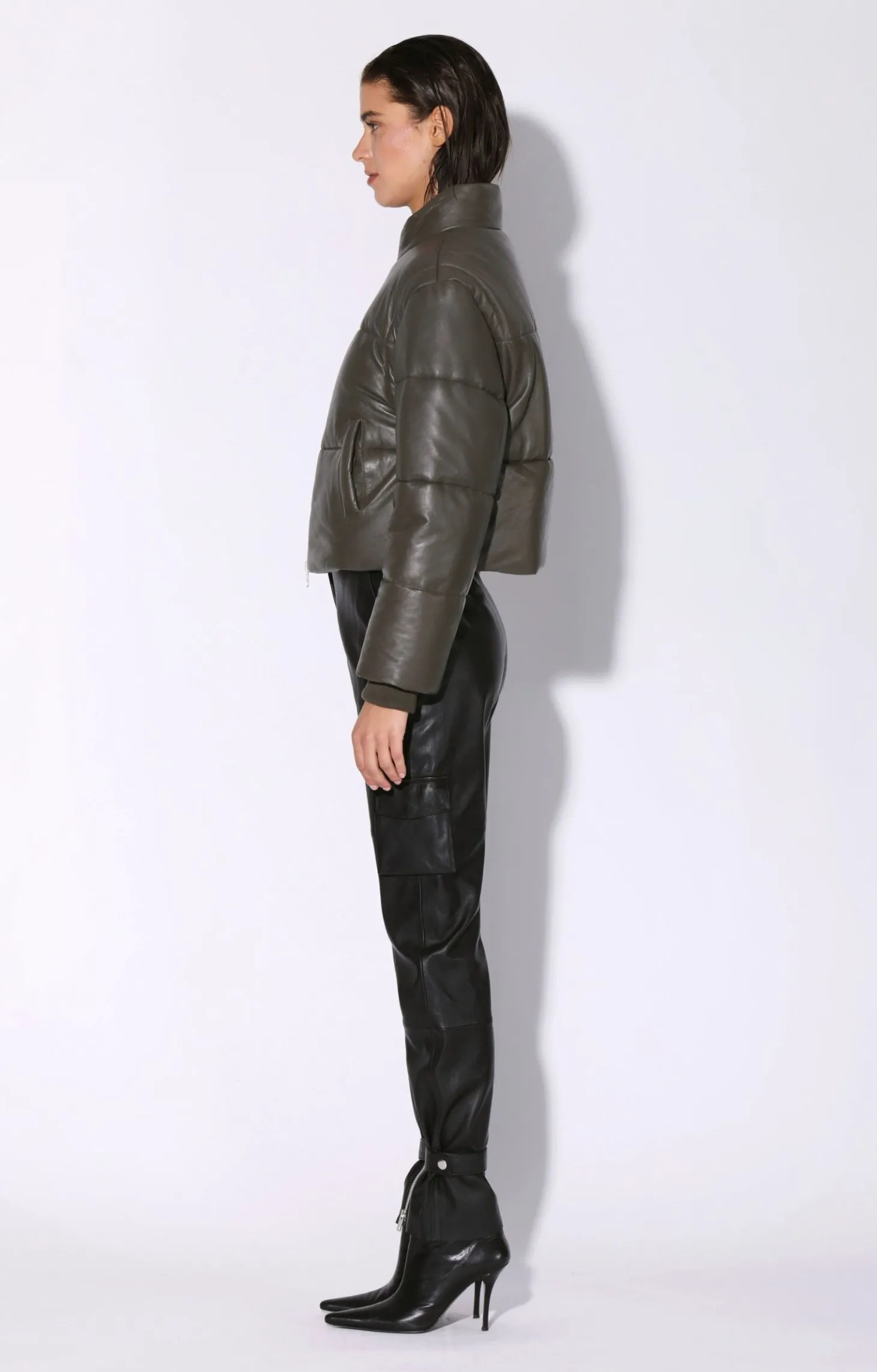 Lorenza Jacket, Moss-Leather>Walter Baker Flash Sale