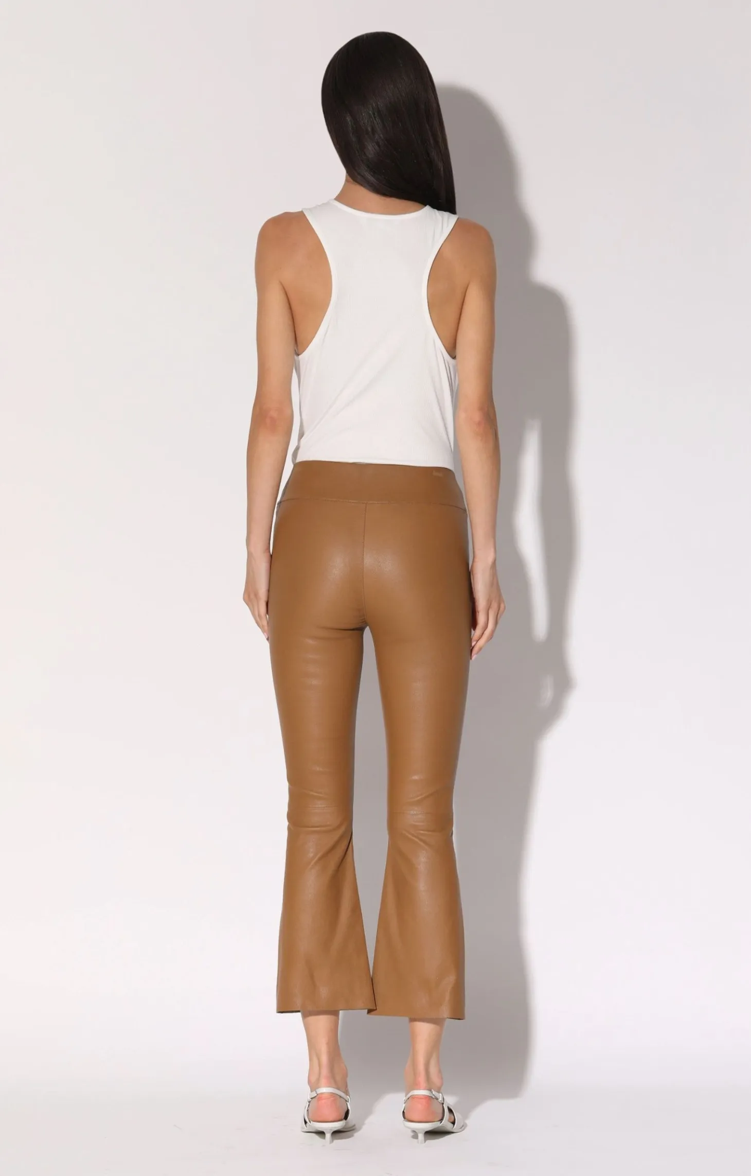 Luisa Pant, Camel-Stretch Leather>Walter Baker Flash Sale