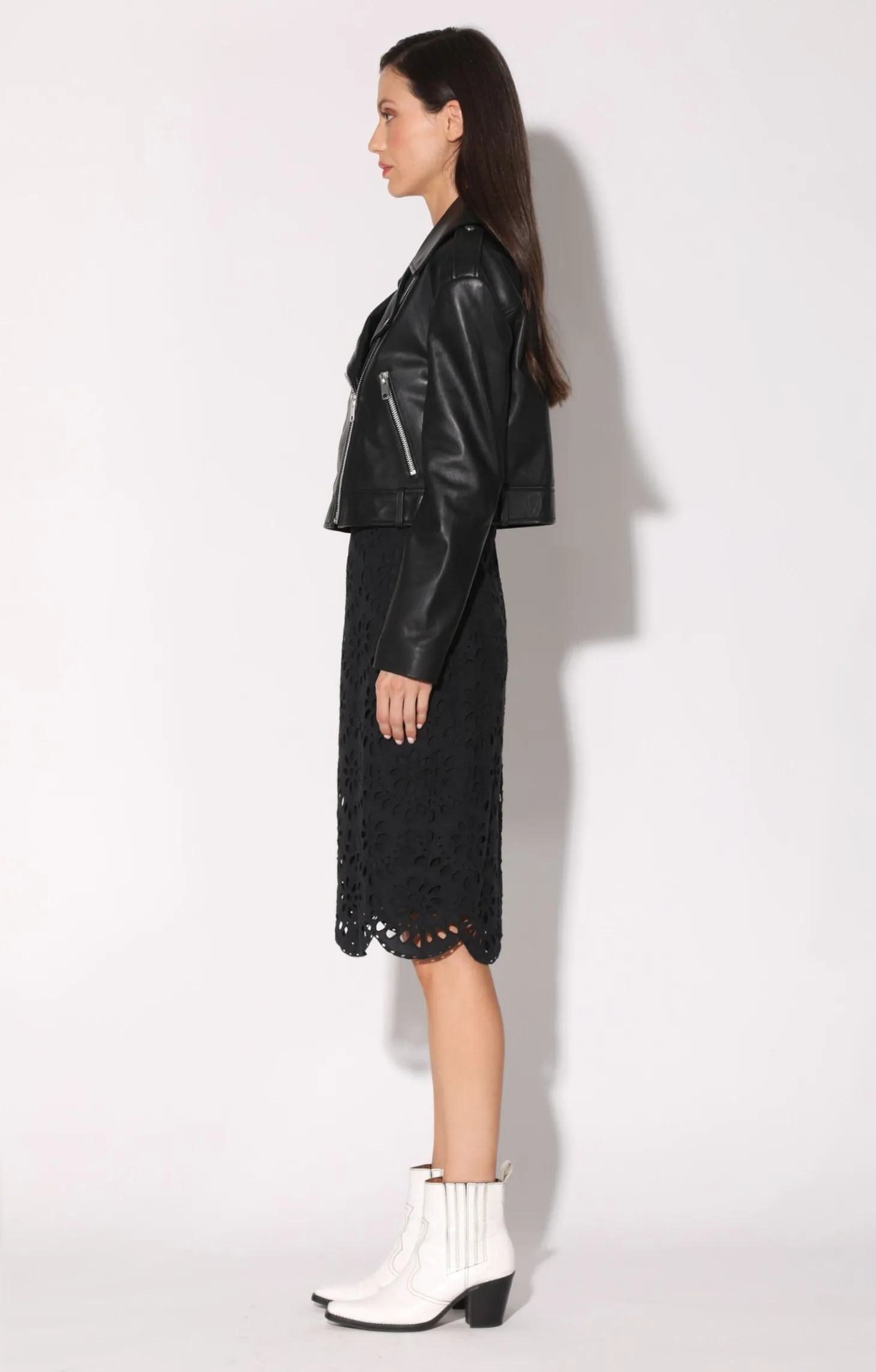 Milan Jacket, Black-Leather>Walter Baker Best Sale