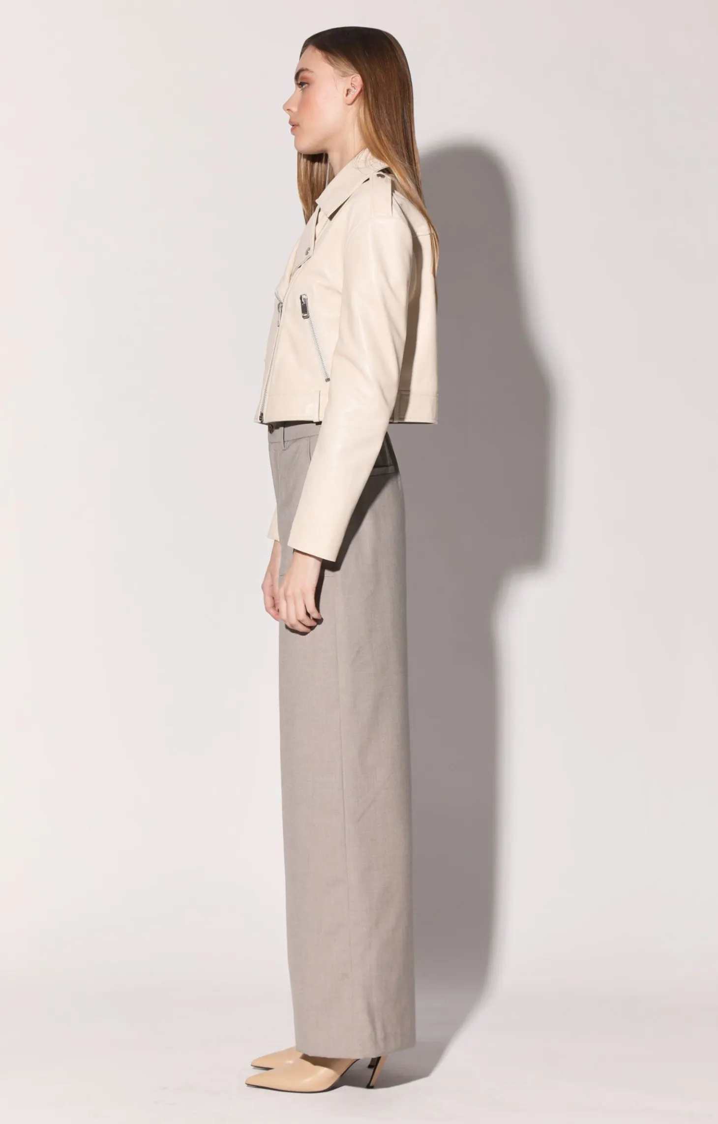 Milan Jacket, Oyster-Leather>Walter Baker Shop