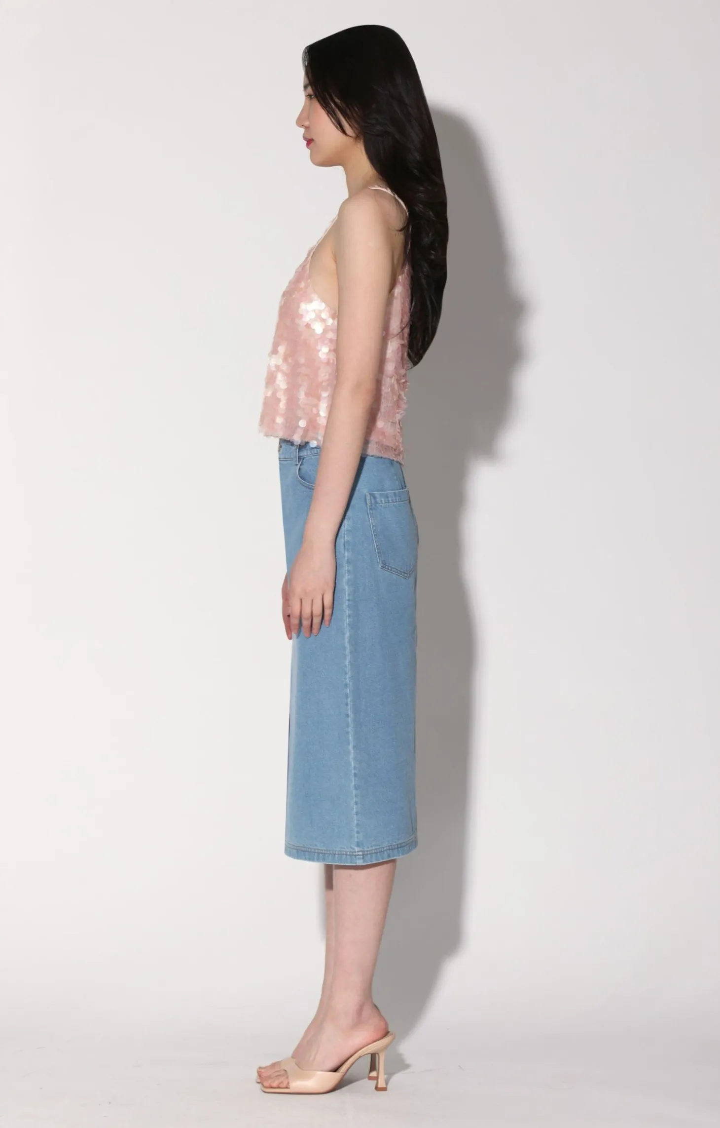 Nicky Top, Blush Prism Sequin>Walter Baker Outlet
