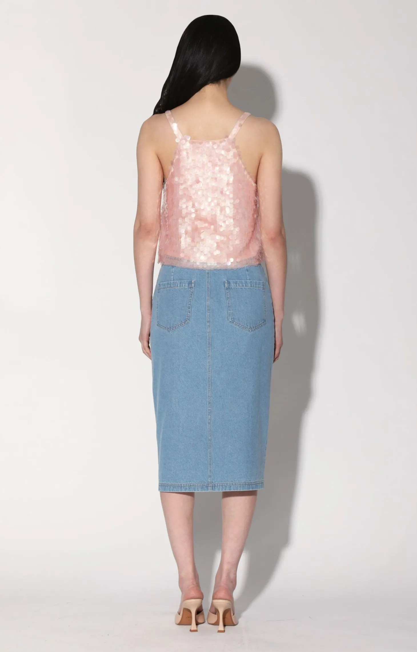 Nicky Top, Blush Prism Sequin>Walter Baker Outlet