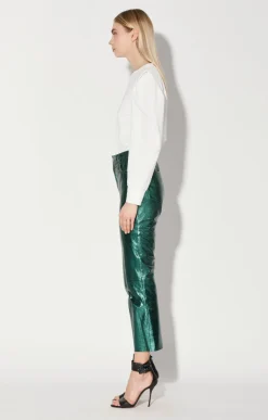 Selma Pant, Emerald Metallic-Leather><noscript><img width=