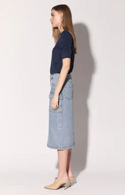 Tally Skirt, Light Wash><noscript><img width=